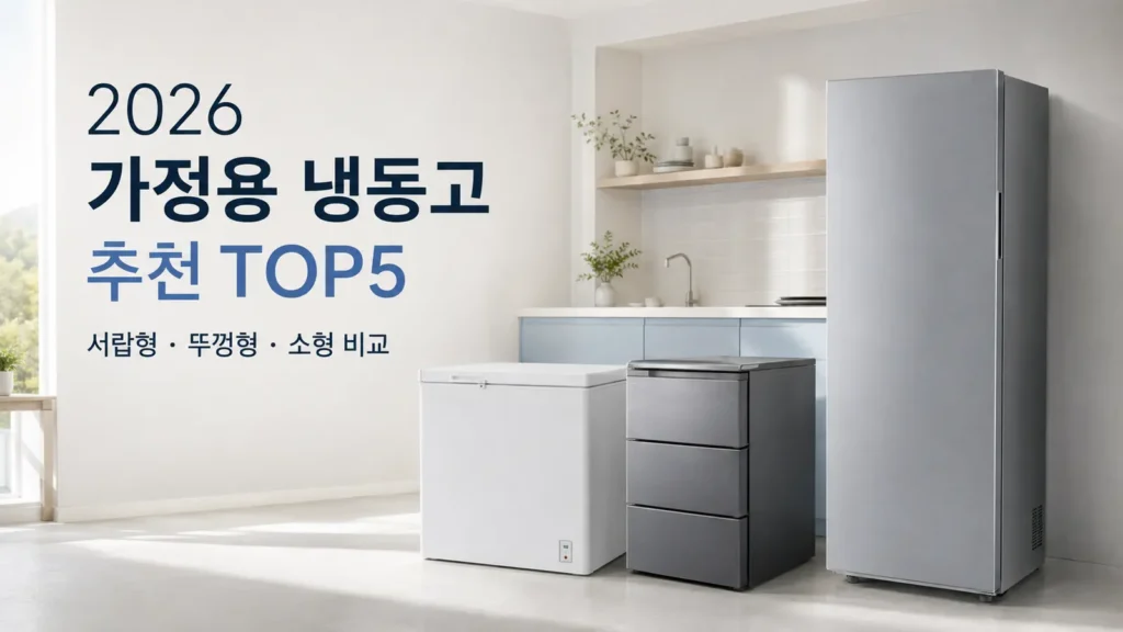 2026 가정용 냉동고 추천 TOP5 서랍형 뚜껑형 스탠드형 비교 이미지